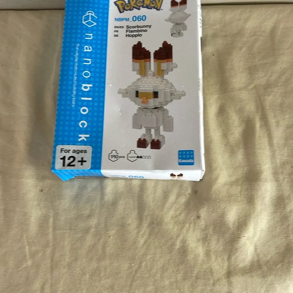 Pokemon Nanoblock Scorbunny Building Set NBPM 060 Kawada Micro Sized Blocks New